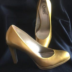 New Gold Carlos Santana Heels